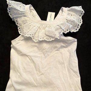 Janie and Jack White Eyelet Tank Top
